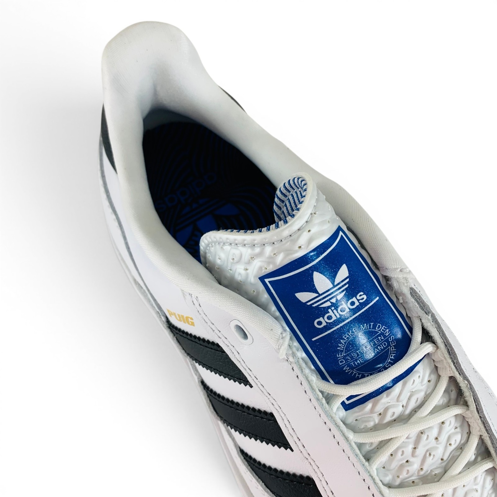 adidas Puig Cloud White Black Blue Bird Men’s Skateboarding Shoes Sneaker JH8168