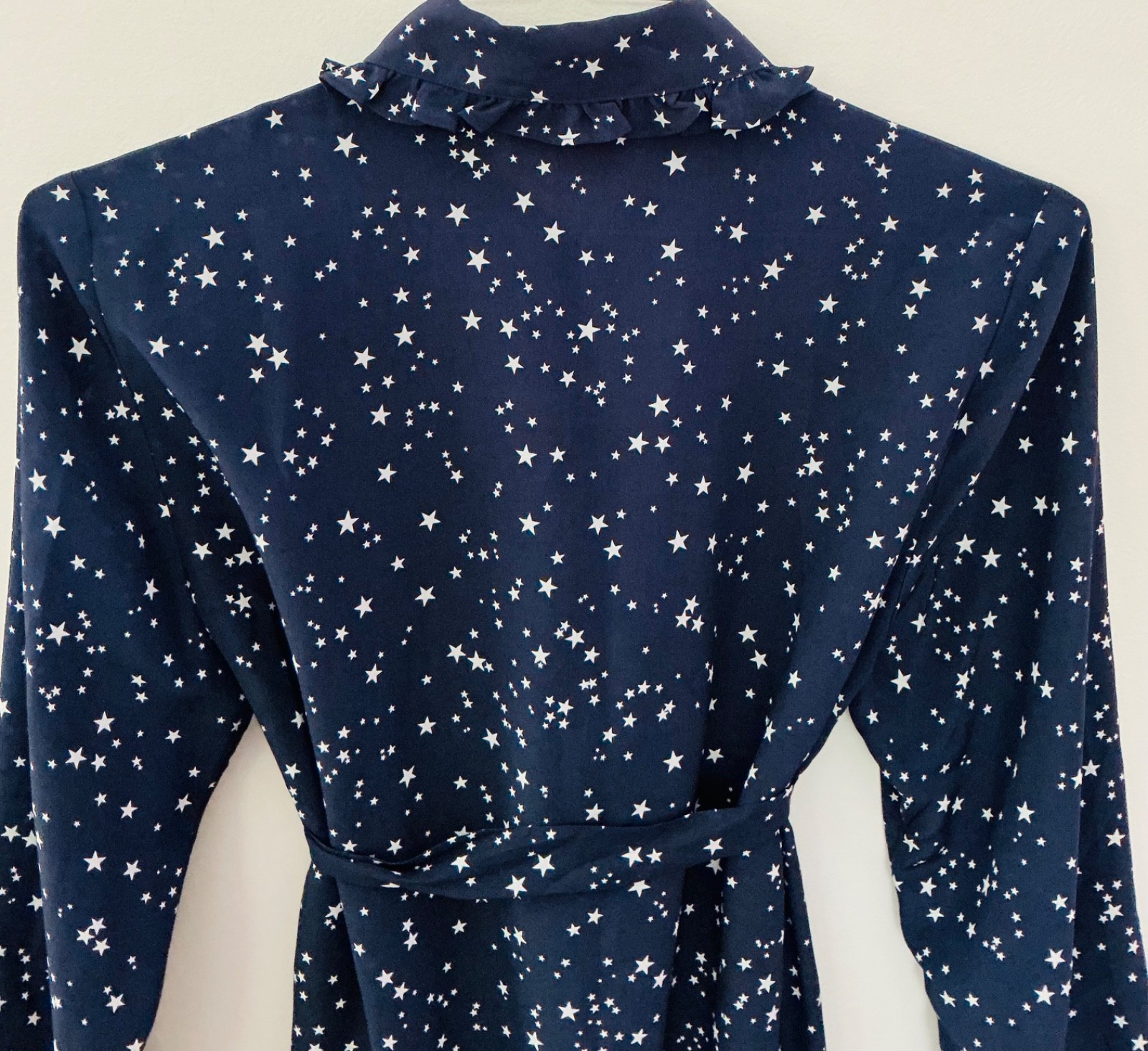 Kate Spade Star Bright Night Sky Silk Shirtdress SZ Medium With Belt NWOT