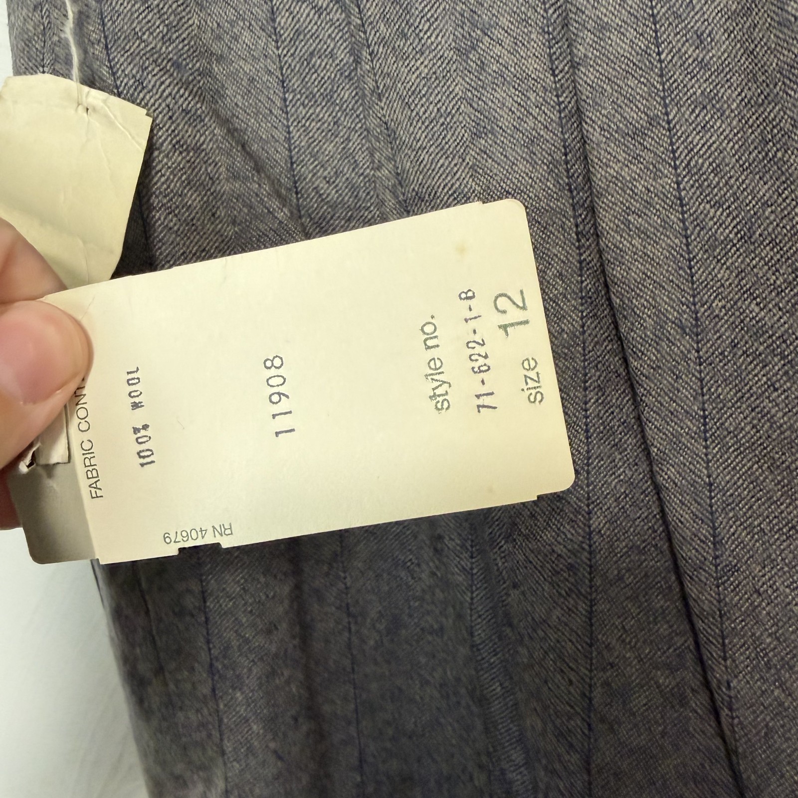 Vintage NWT Harvé Benard by Benard Holtzman Men’s 100% Wool Pleated Slacks Sz 12