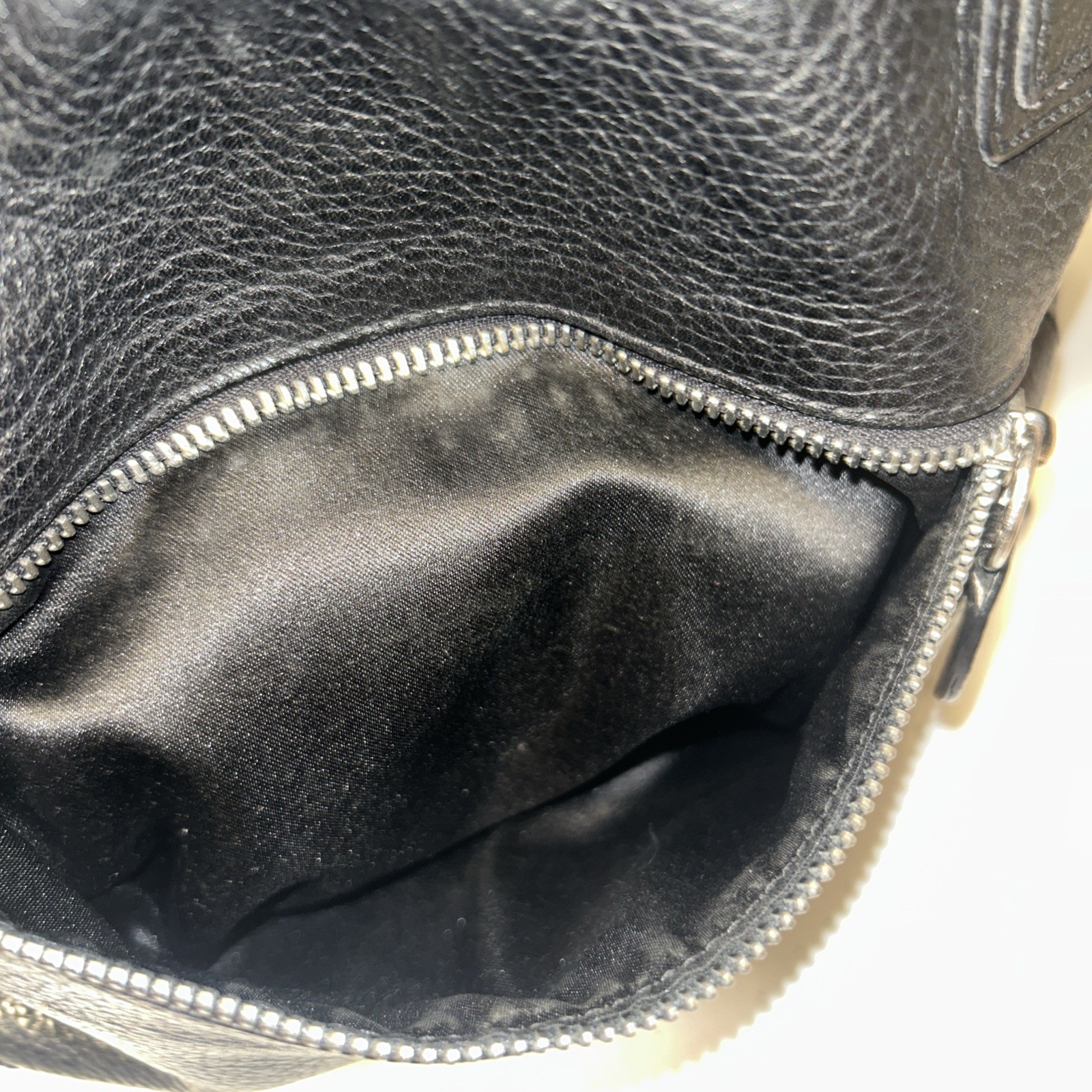 Coach F16531 Penelope Black Pebbled Leather Silver Detail Satchel Handbag