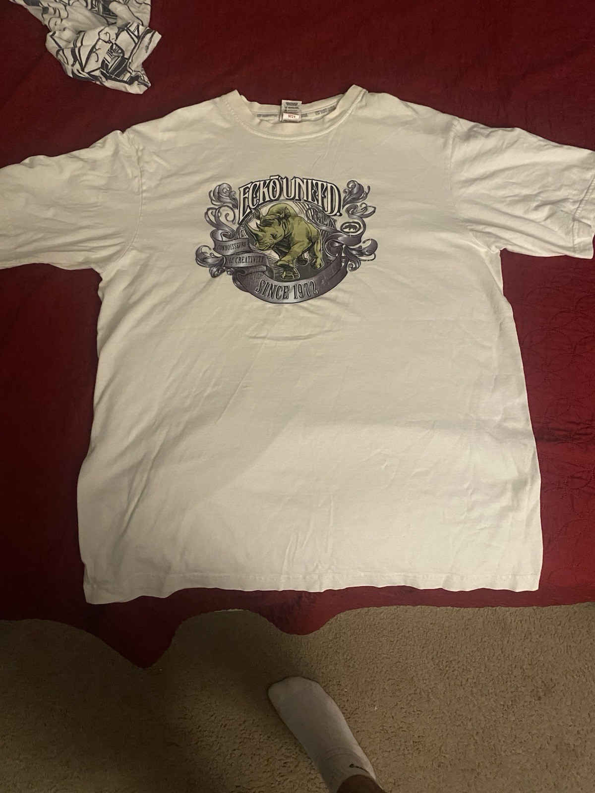 Ecko Unltd. The Classic T-Shirt Men’s L White Double-Sided Rhino Logo Tee