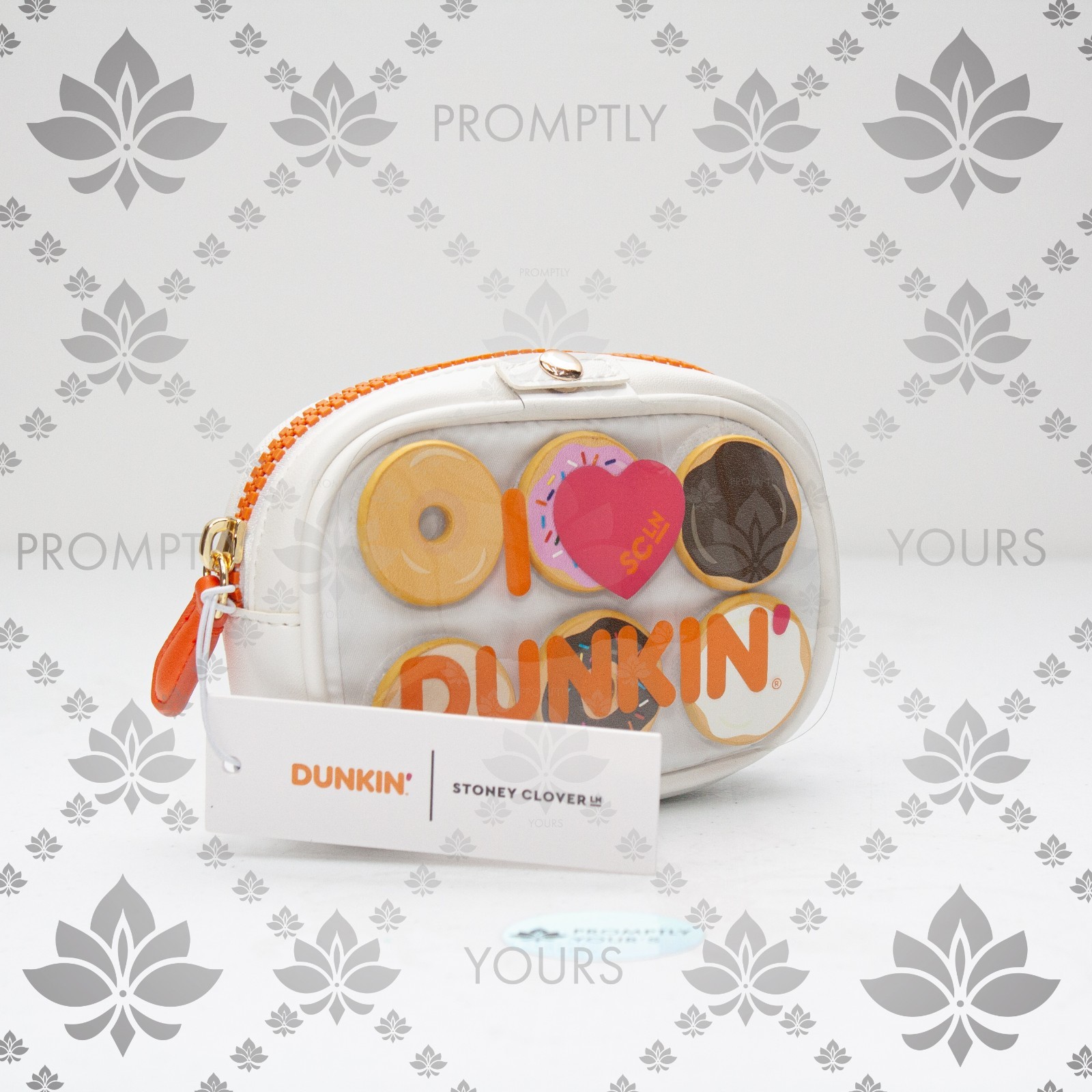 Stoney Clover Dunkin Donuts Micro Pouch Zipper Organizer Mini Travel Bag NEW