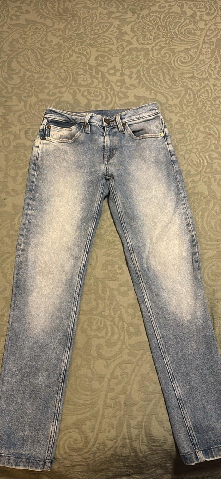 Levi’s Men’s Slim Skinny Light Wash Blue Denim Jeans Low Rise 5-Pocket EUC