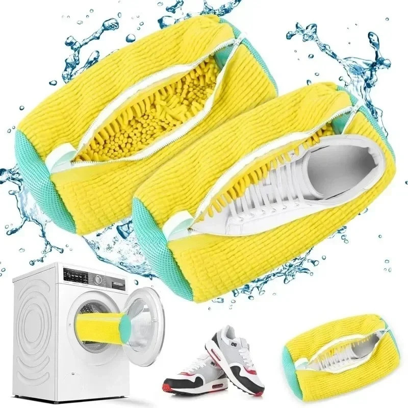 Machine Washable Shoe Washing & Drying Bag with Soft Fiber – Durable Polyester L