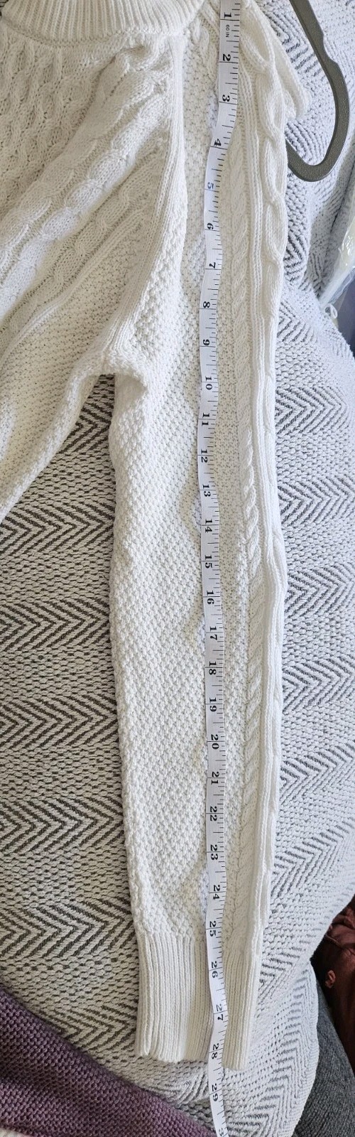 Gap Cable Knit Chunky Fisherman’s Sweater Pullover White Women’s Size Large L