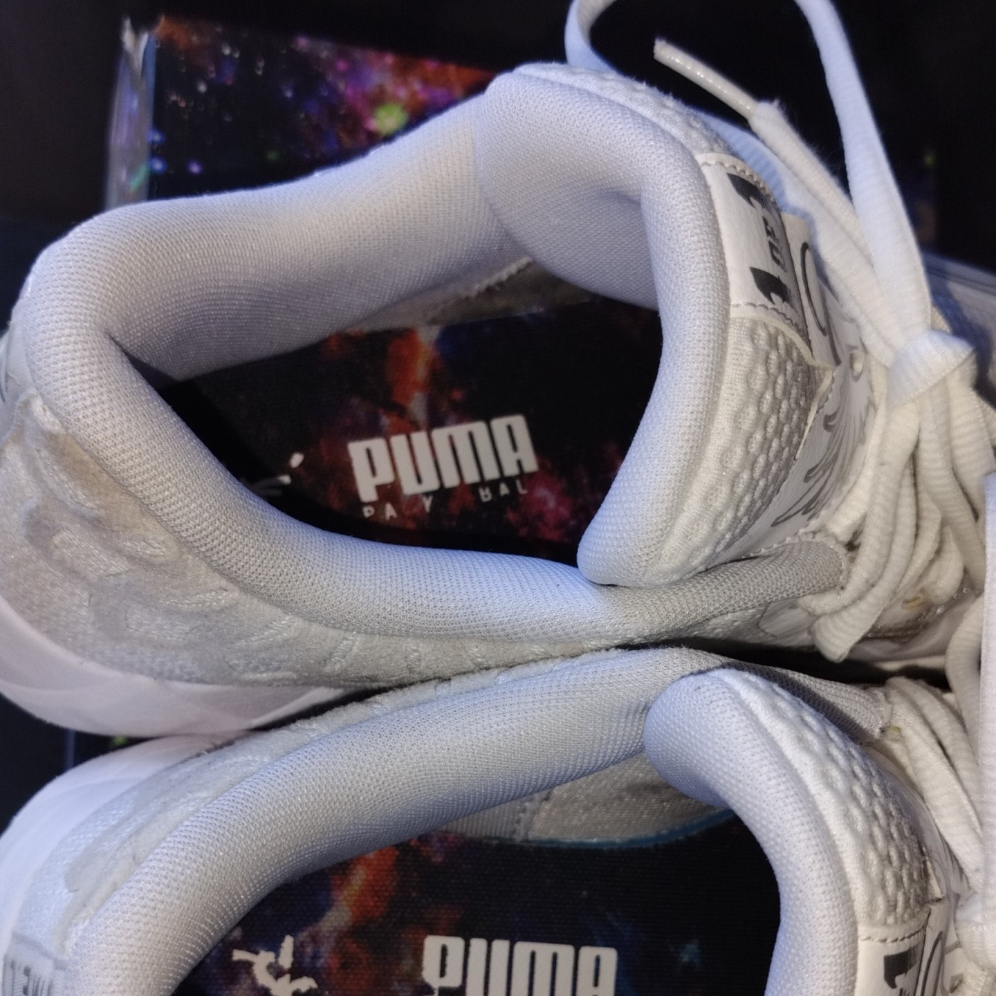 PUMA MB.01 LaMelo Ball Mid Top Lace Up Sneakers White/Silver 377368-04