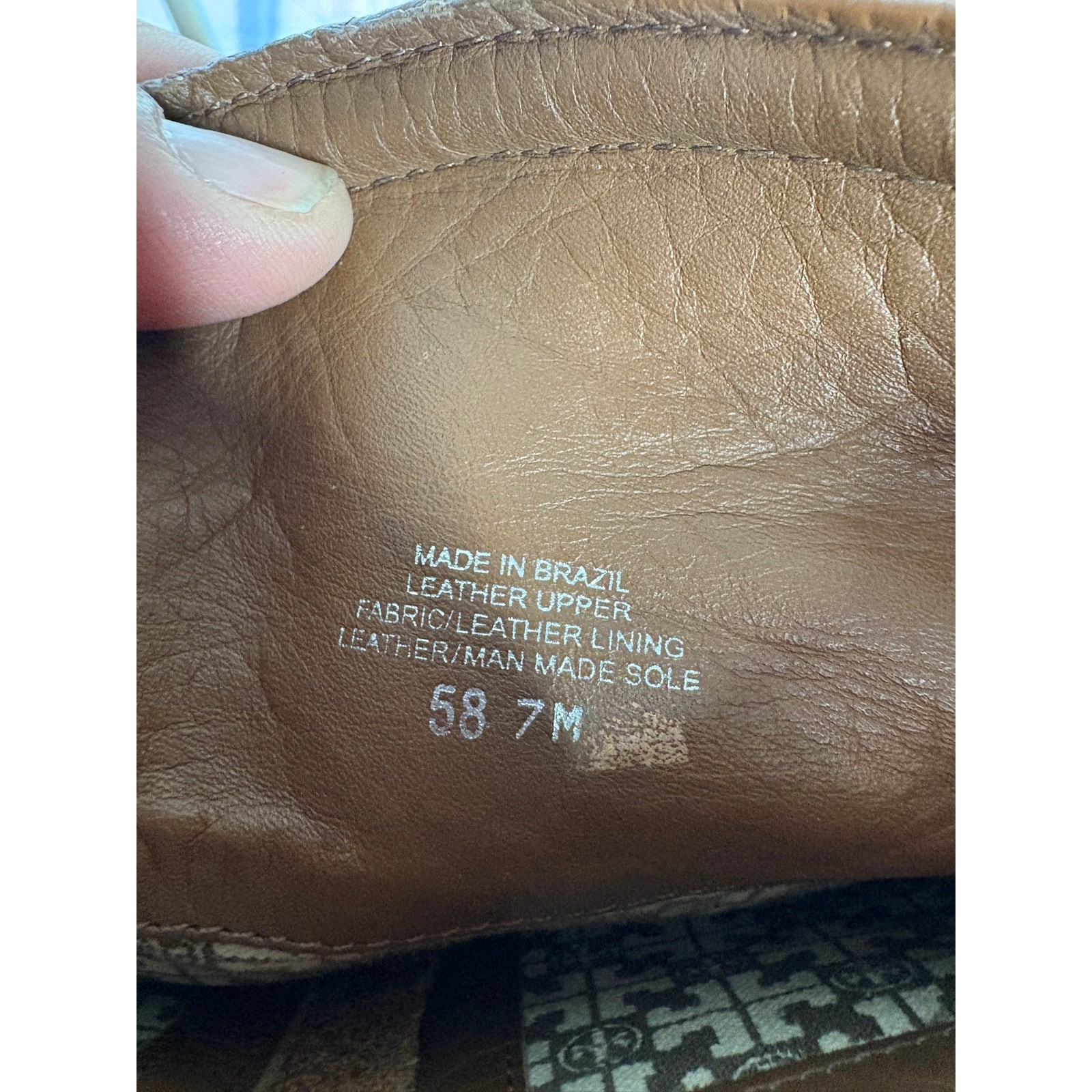 Tory Burch Size 7 Selma Riding Boots Brown Leather Knee High Zip Almond Toe