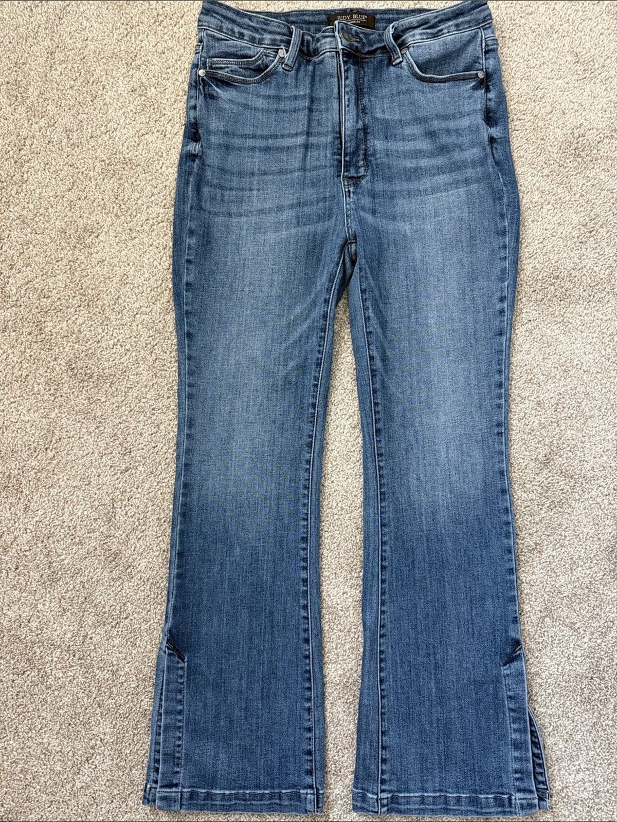 Judy Blue Medium Blue Flare Wide-Leg Jeans