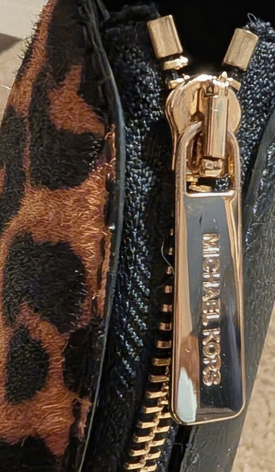 Michael Kors Nayla Medium Leopard Print Calf Hair Shoulder Bag NWT