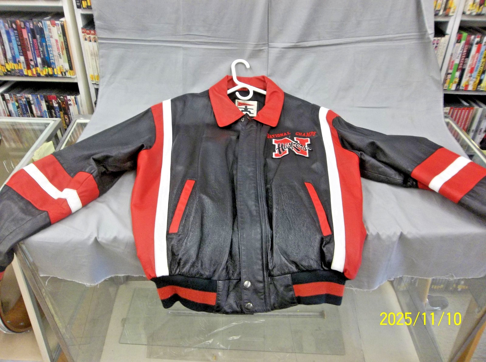 Nebraska huskers National Champs college phase leather jacket XLT