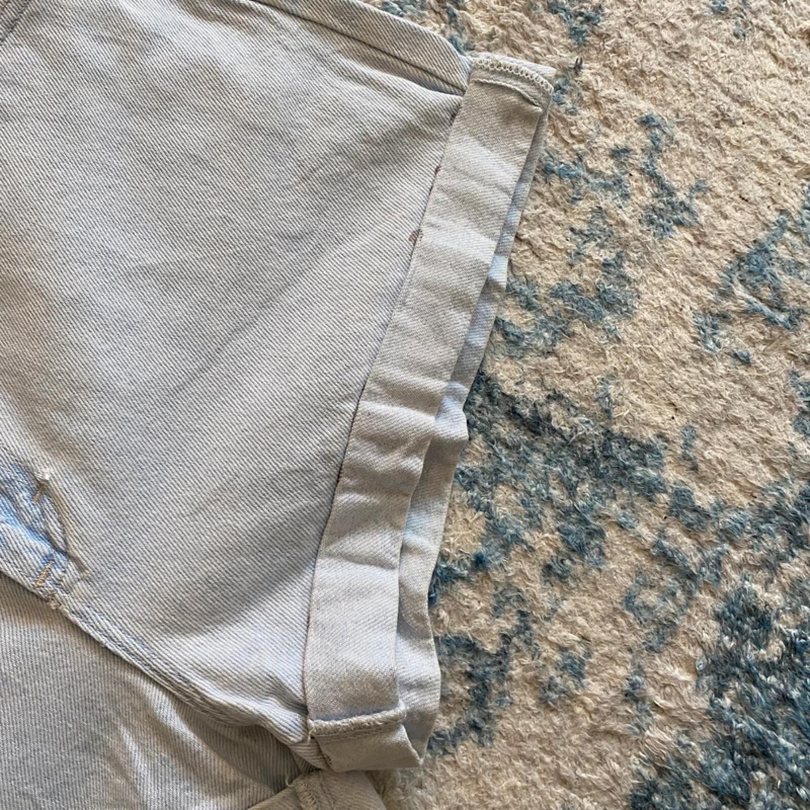 Lee Shorts Womens Size 10 W28 Light Blue and Faded White Washed Denim Vintage