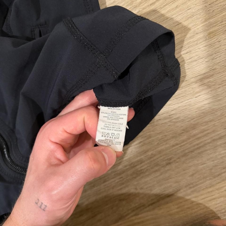 prAna Flex Jacket Mens Small Black Full Zip Lightweight Stretch Performance
