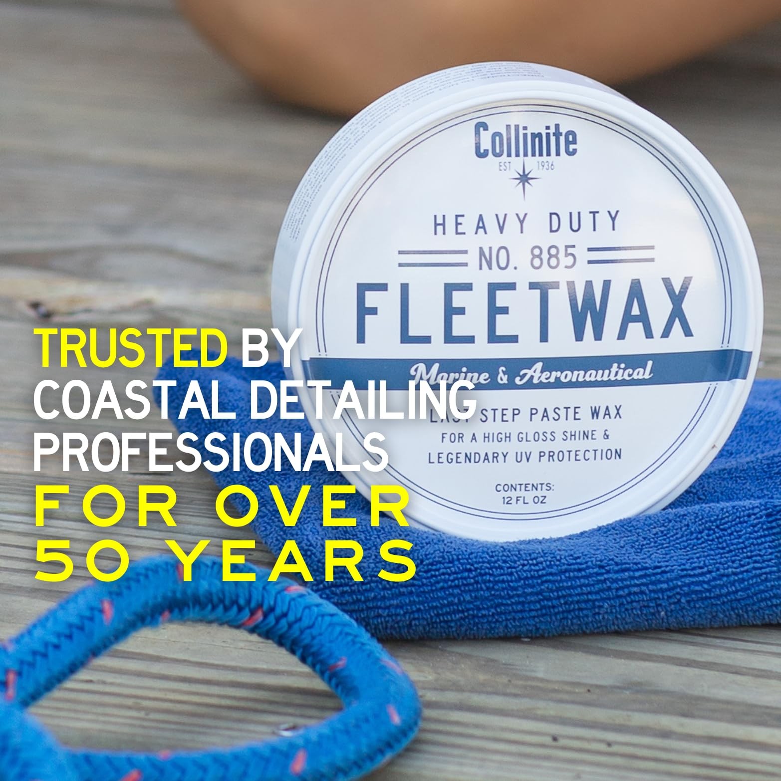Collinite 885 Heavy Duty Fleetwax Paste And Towel Combo