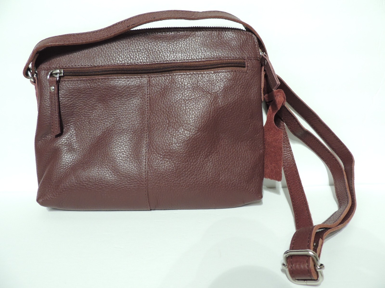 Wise Owl Purse Burgundy Leather Crossbody Shoulder Bag