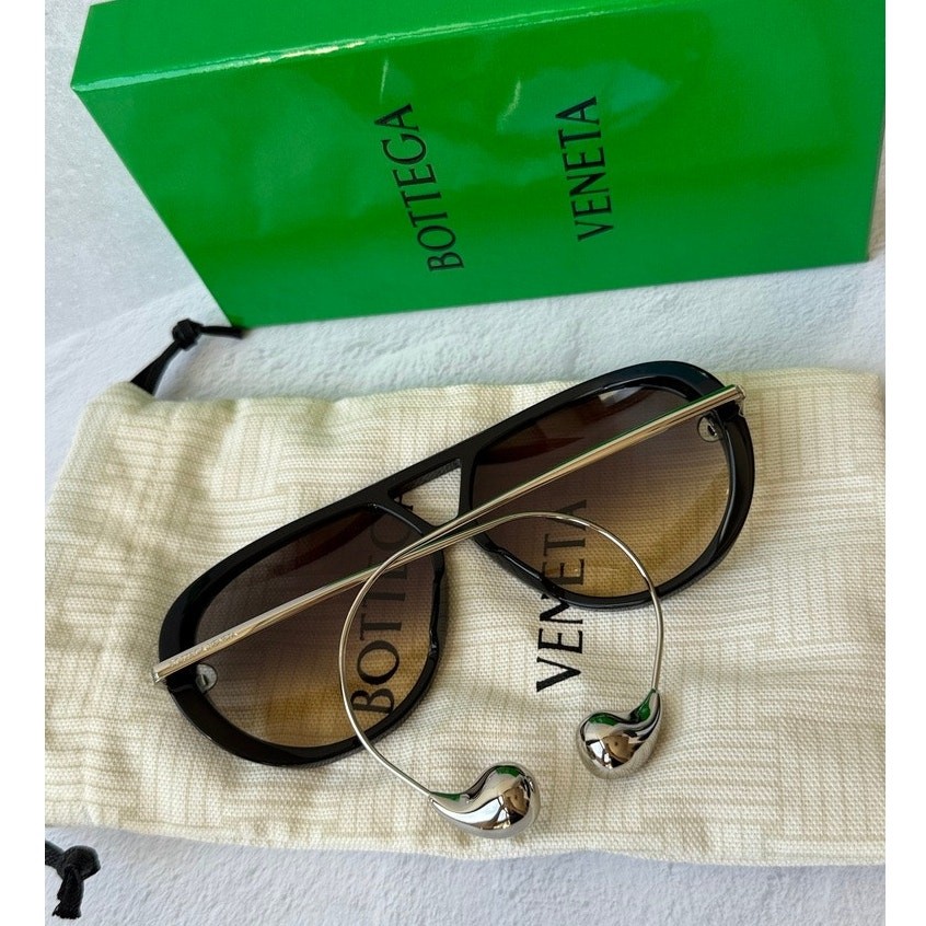 NEW Bottega Veneta BV1273S Drop Earring Sunglasses in Black