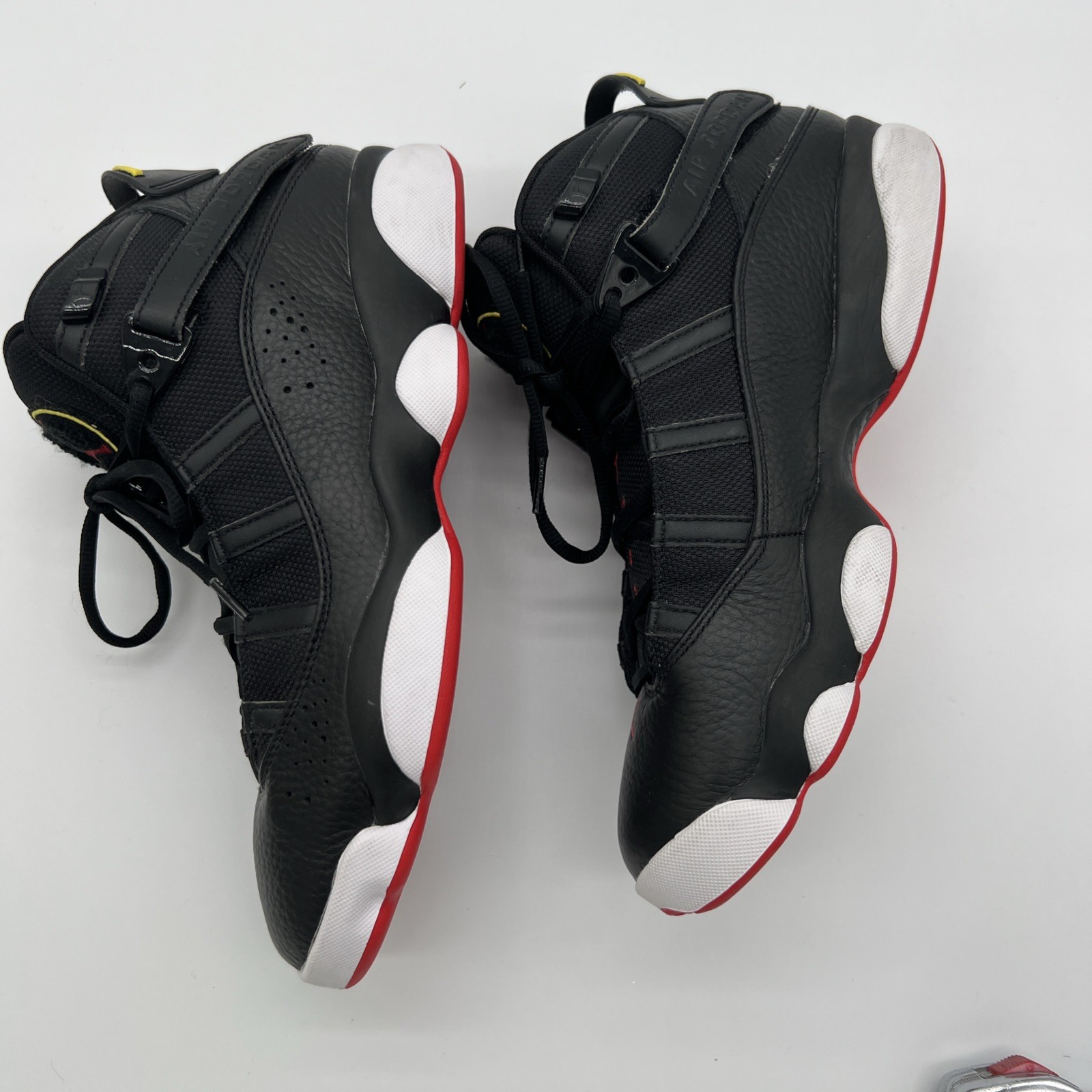 Air Jordan 6 Rings Shoes Black Red White 322992-063 Mens Size 10.5 No Box
