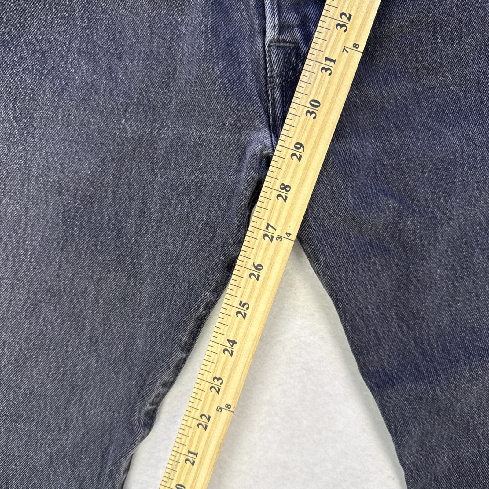 Levis 501 Original Fit Mens Jeans 36×32 Washed Black Button Fly Streetwear