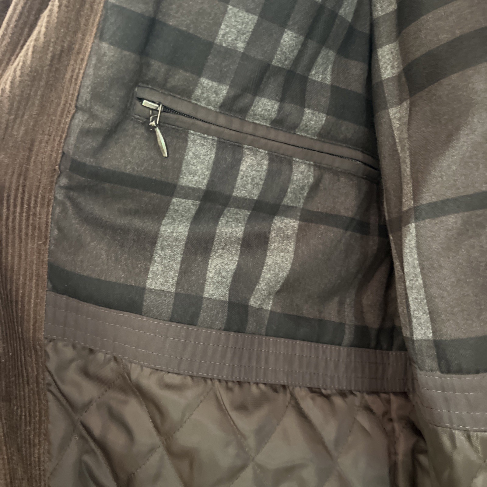 London Fog Jacket Men’s Size Medium Brown Zipper Button Closure