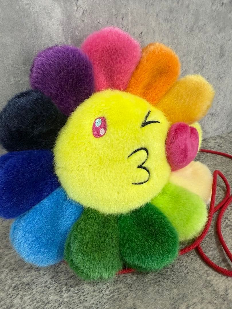 Takashi Murakami Flowers Plush Shoulder Bag Pochette Φ20cm/7.9in Kaikai Kiki