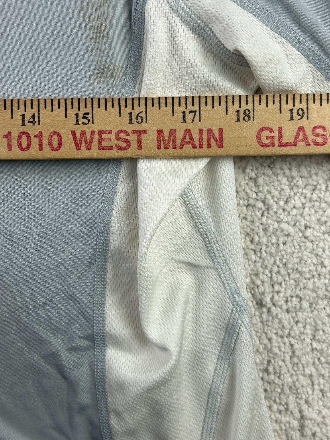 Lands’ End Women’s Top Medium Gray White Polyester Spandex