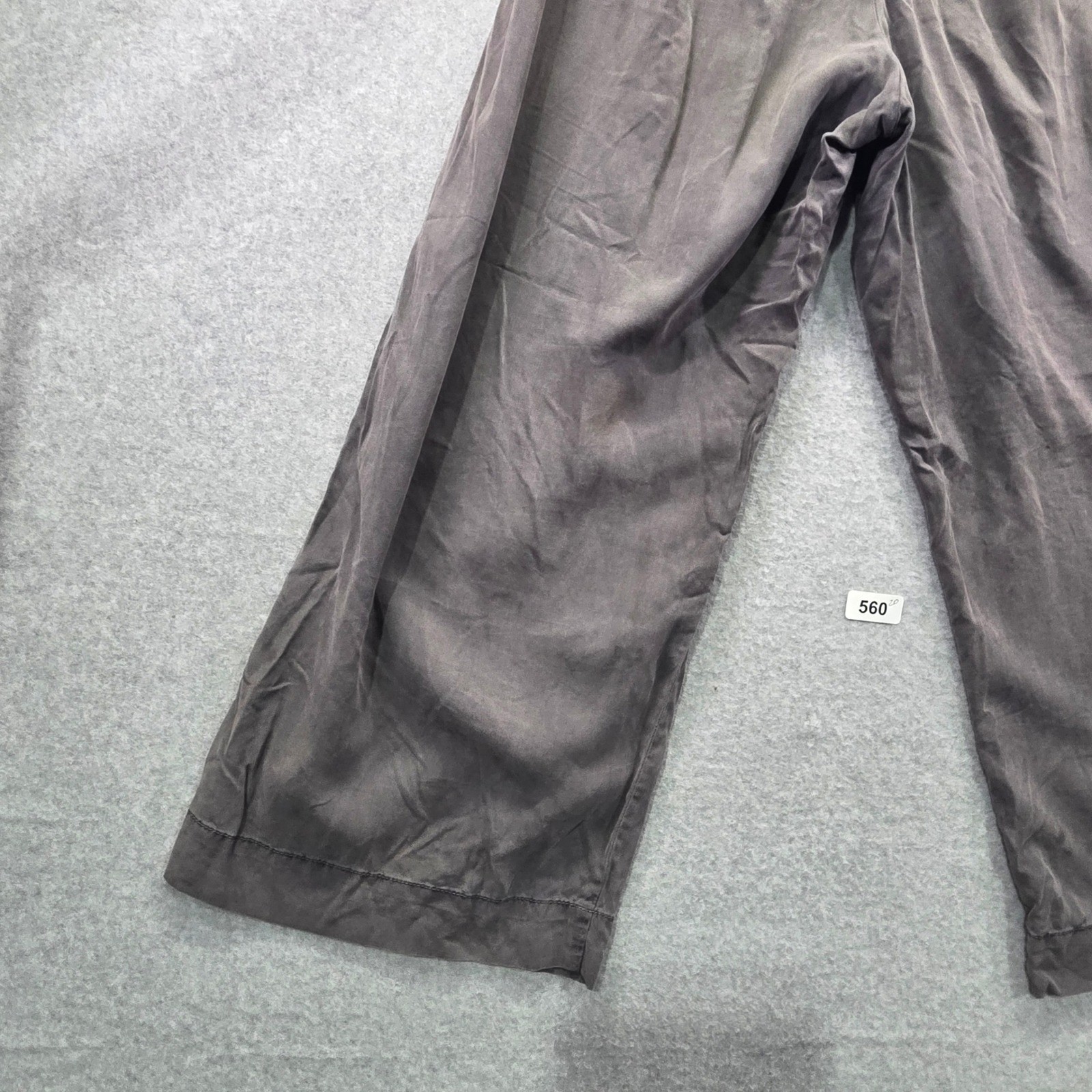 Wishlist Apparel Gray Paperbag Waist Wide Leg Pants Medium Charcoal High Rise