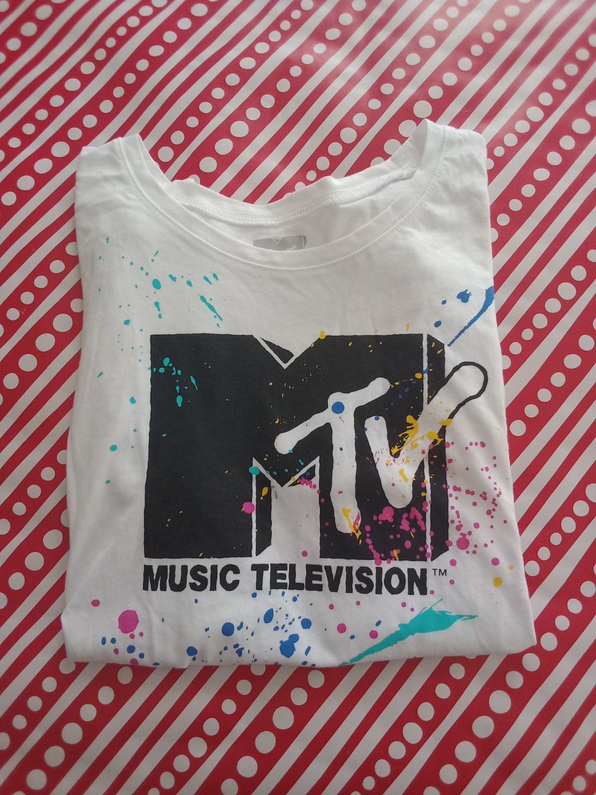 MTV • Music Television • Paint Splotch Logo T-Shirt • Viacom International • XL