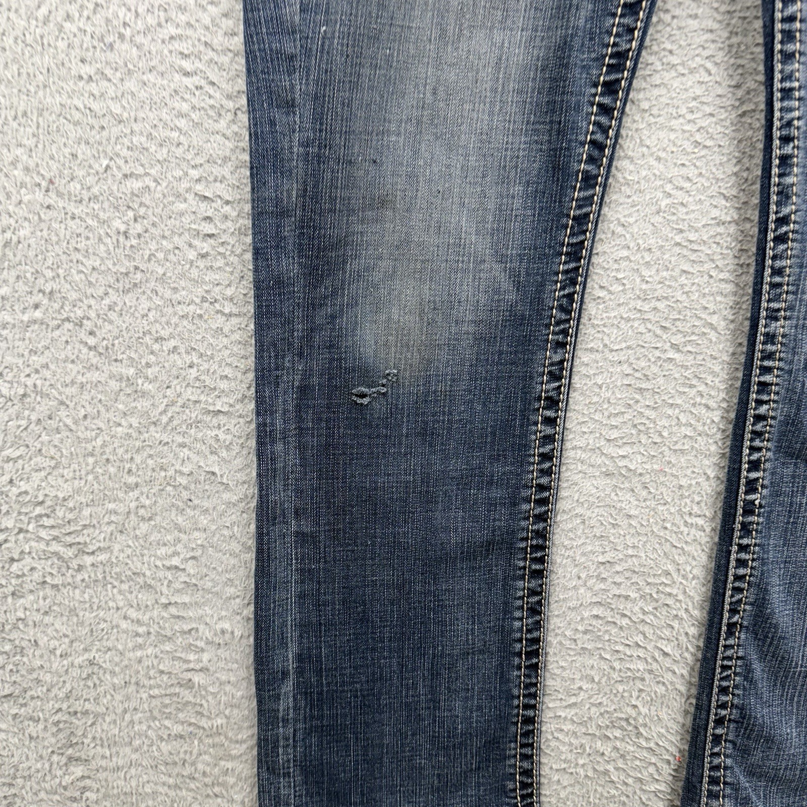 BKE Salvage Jeans Havoc Straight Mens Size 30s Blue Biker Grunge Y2K Style