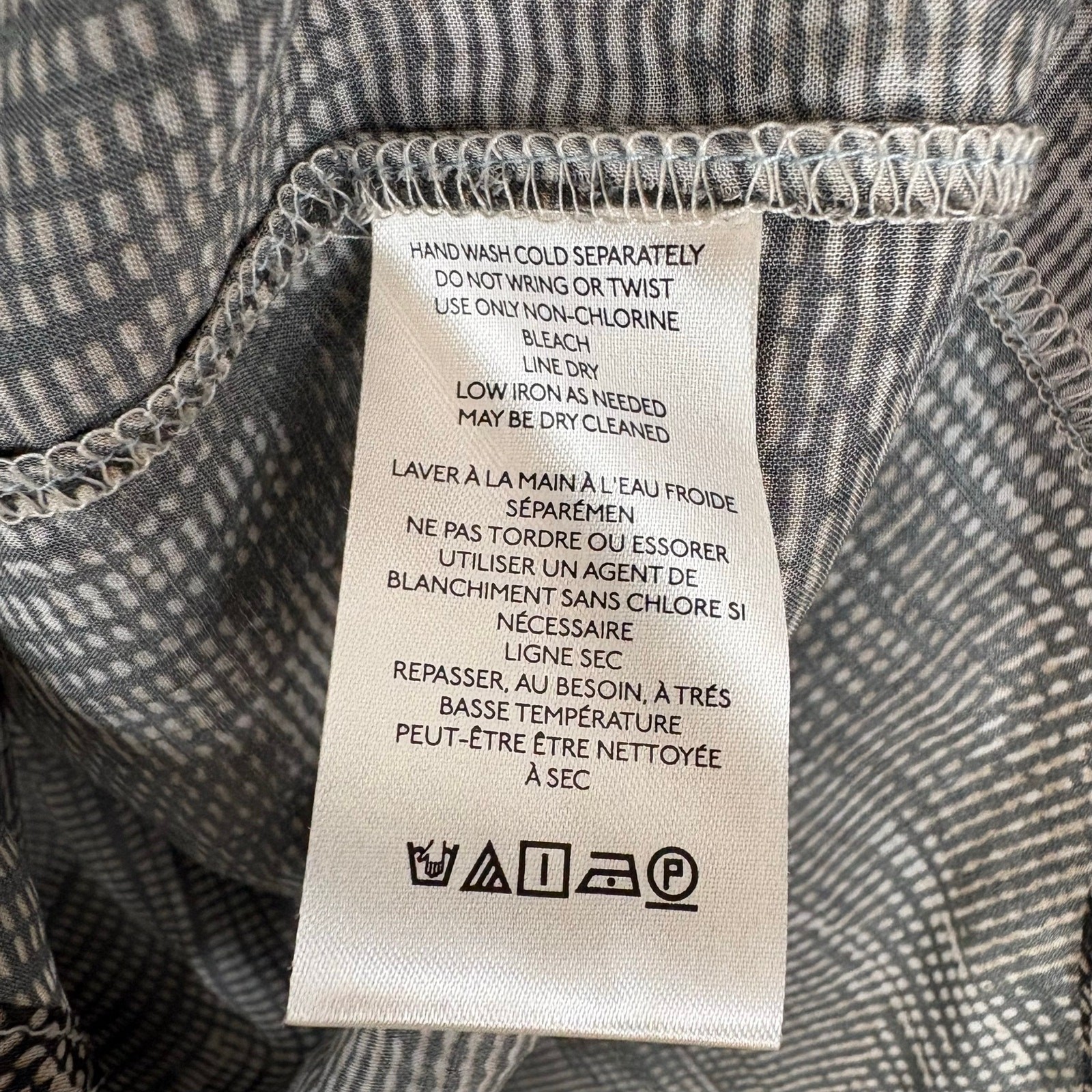 Anthropologie Pilcro Button Down Geometric Stripe Viscose Hand Wash Size Small