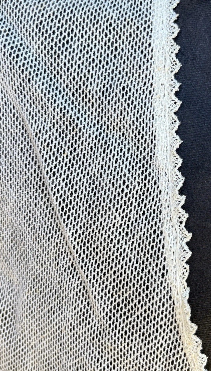 Edwardian Ladies Net Lace Corset Cover, Tatted Lace, Hook Eye Closures