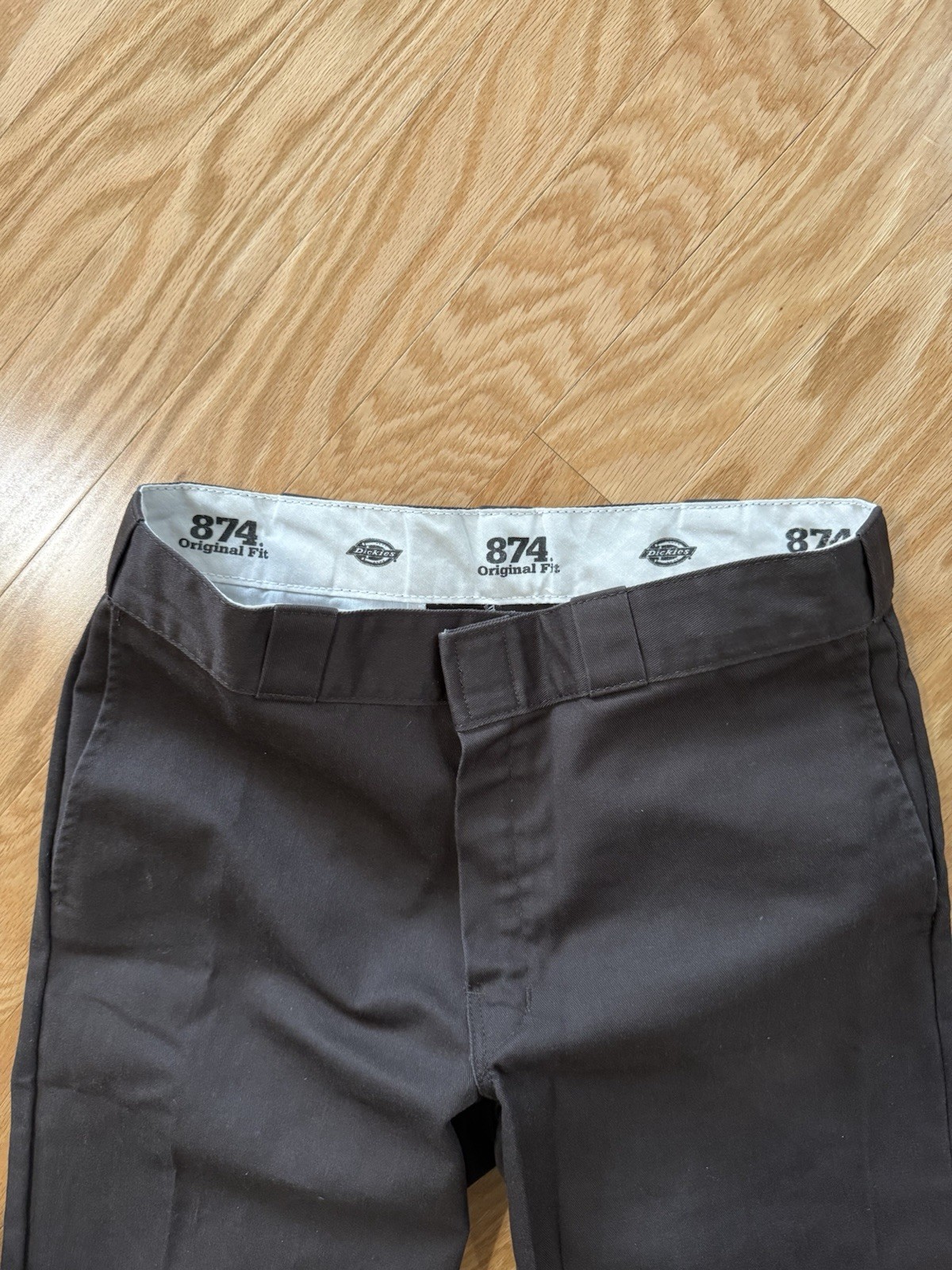 Dickies Men’s Work Pants 874 Brown Classic Original Fit Straight Leg Size 34×30