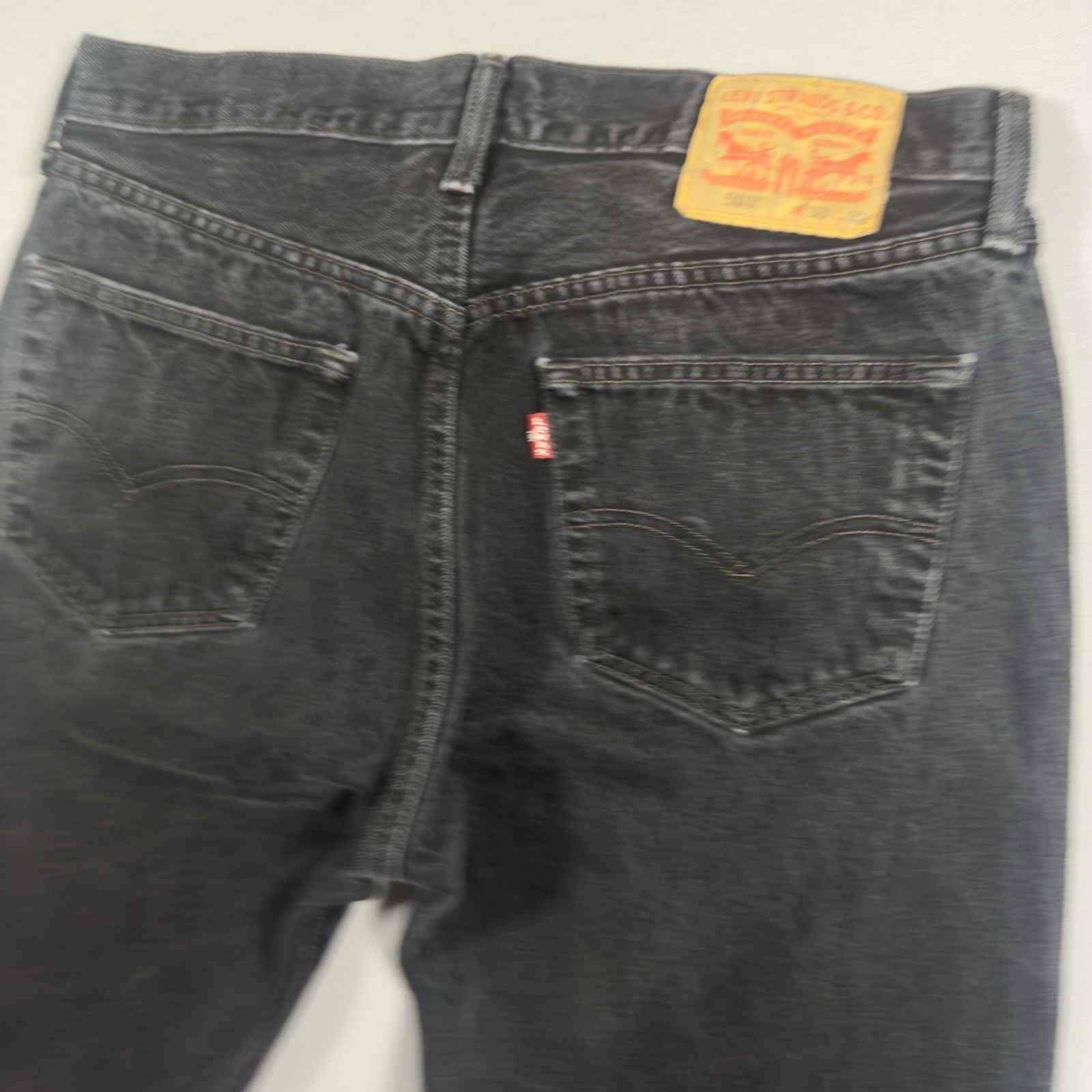 Levi’s 501 Original Fit Jeans Mens 33×32 Black Button Fly Straight Leg Cotton