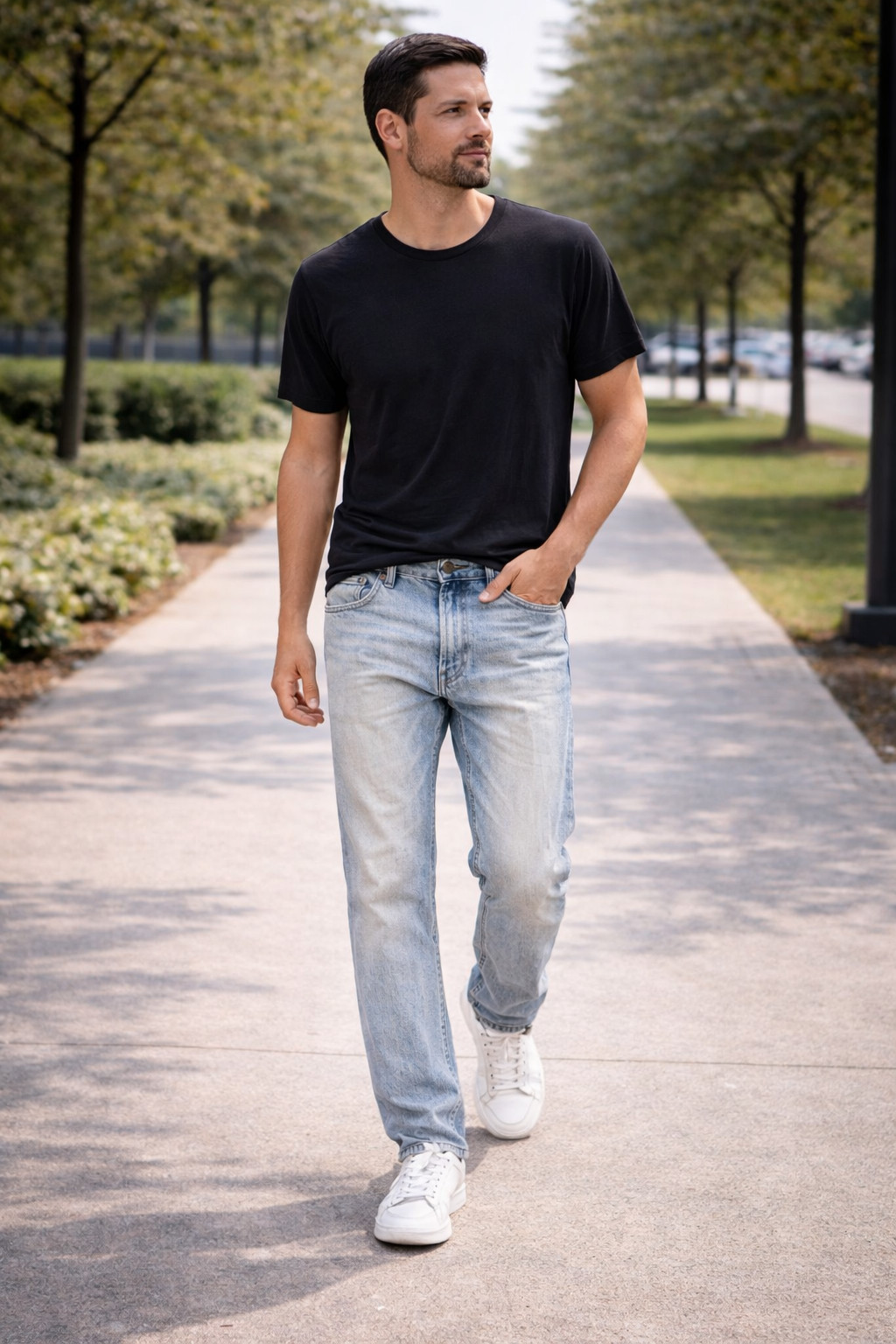 Levi’s 505 Regular Fit Jeans Men’s 36×29 Light Wash Denim Distressed Casual