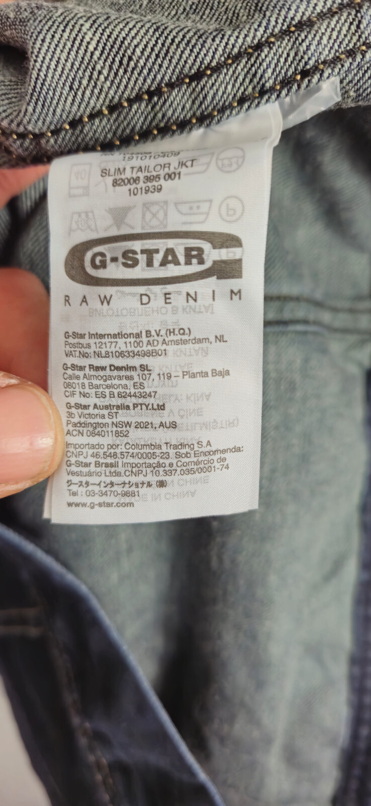 G Star Raw Denim Jacket Size XL Blue Slim Tailor DT Trucker Dark Wash Jean