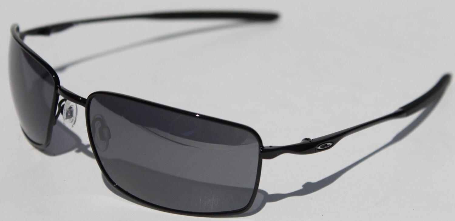 OAKLEY Square Wire Sunglasses Polished Black/Black Iridium NEW OO4075-01