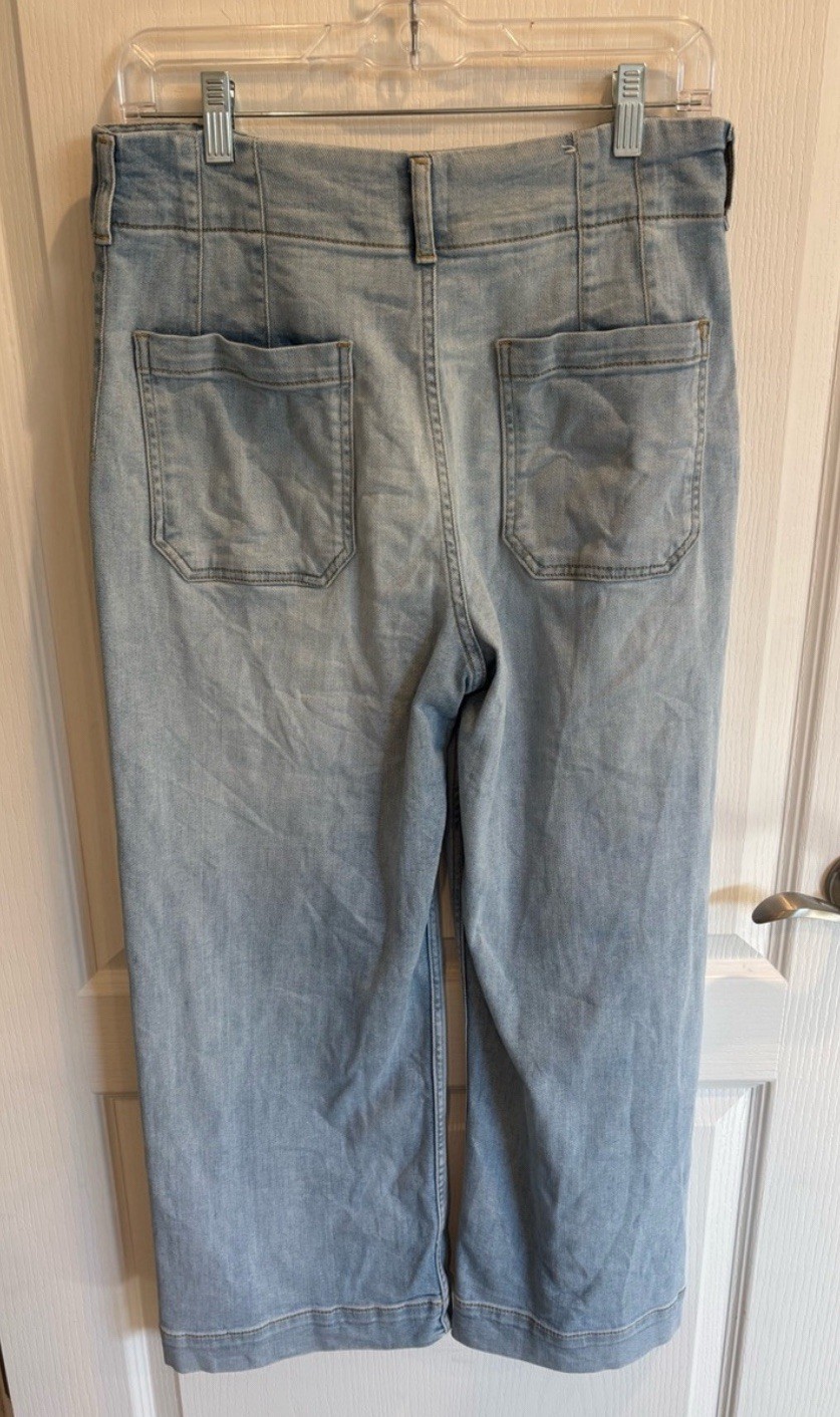 Maeve Anthropologie Women’s Light Wash Blue Wide-Leg Denim Jeans, Size 29