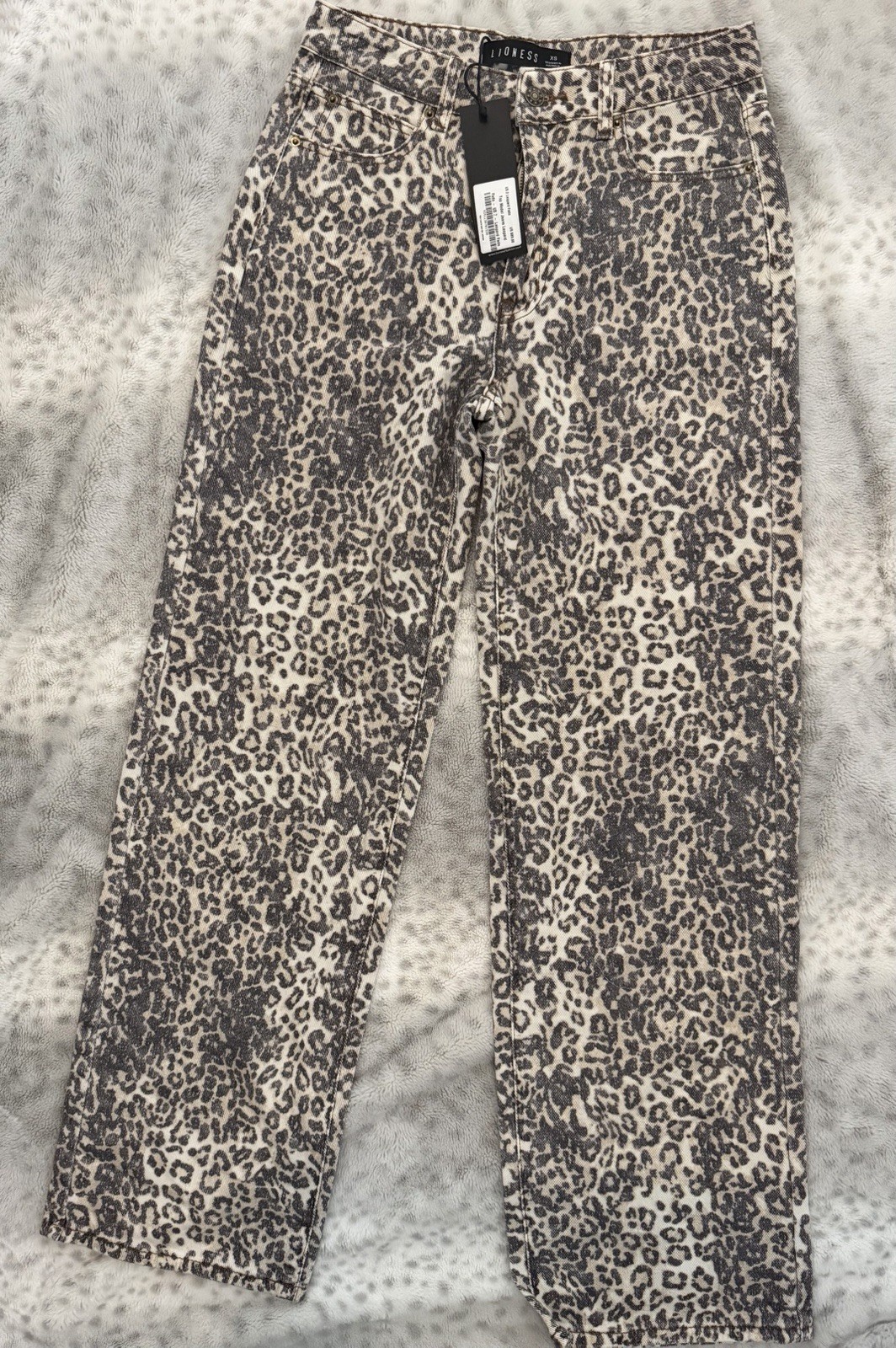 Lioness Top Model Leopard Jeans XS Size 2