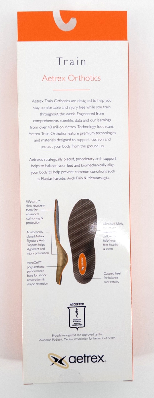 Aetrex Mens Train L800 Orthotics