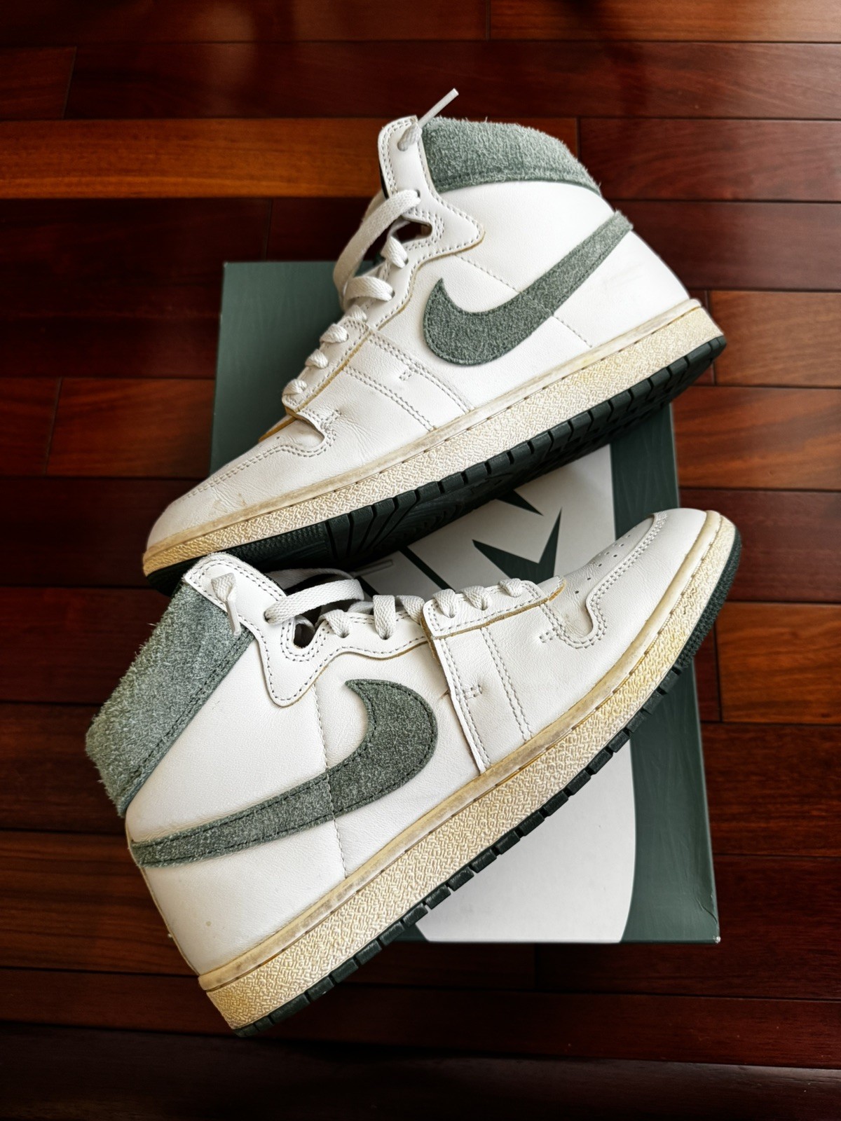 Nike Jordan A Ma Maniere Air Ship PE SP Men Size 9 Summit White Green FQ2942 100