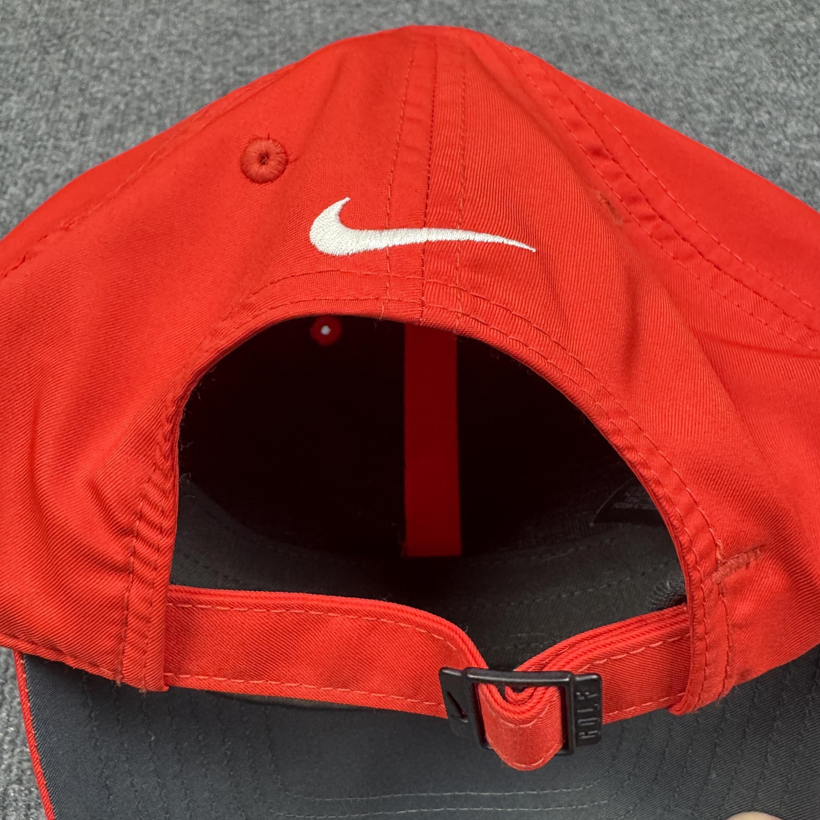 Nike Hat Cap Strap Back One Size Mens Red Legacy91 Dri-FIT Running Sports