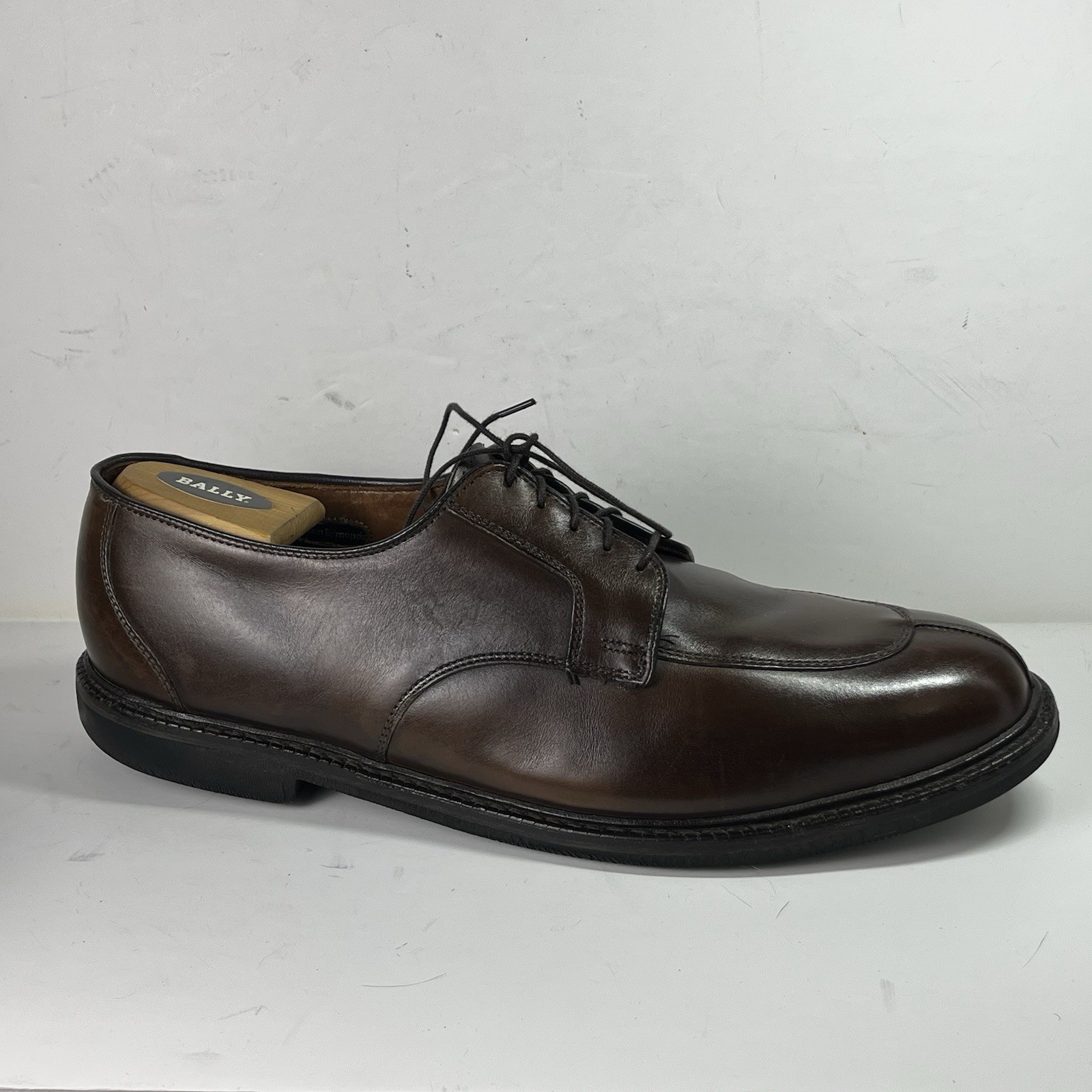 Allen Edmonds Ashton Brown Leather Split Toe Derby Shoes W/removable Insole 14 D