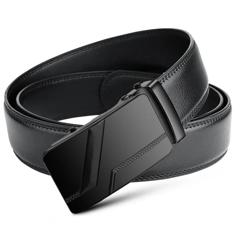 Microfiber Leather Mens Ratchet Belt Belts For Men Adjustable Automatic Buckle