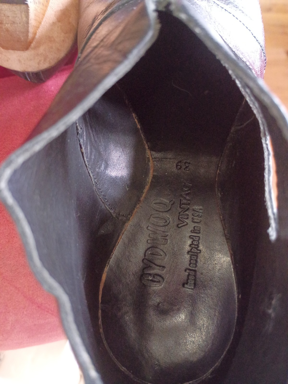 Cydwoq Black Vintage Handmade Leather Sandals