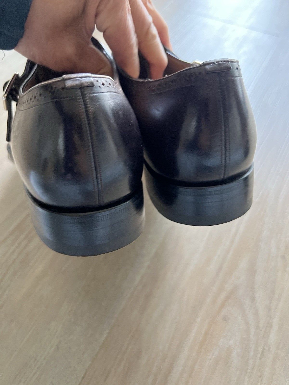 Bally Scribe Men’s Goodyear Monk Strap Shoes US 8