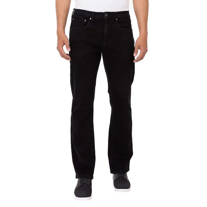 URBAN STAR Stretch Men 36×29 Relaxed Fit Straight Leg Jeans Pockets Black NWT