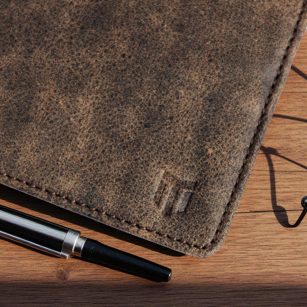 Genuine Slim Antique Leather Wallet For Mens Minimalist Bifold RFID Blocking
