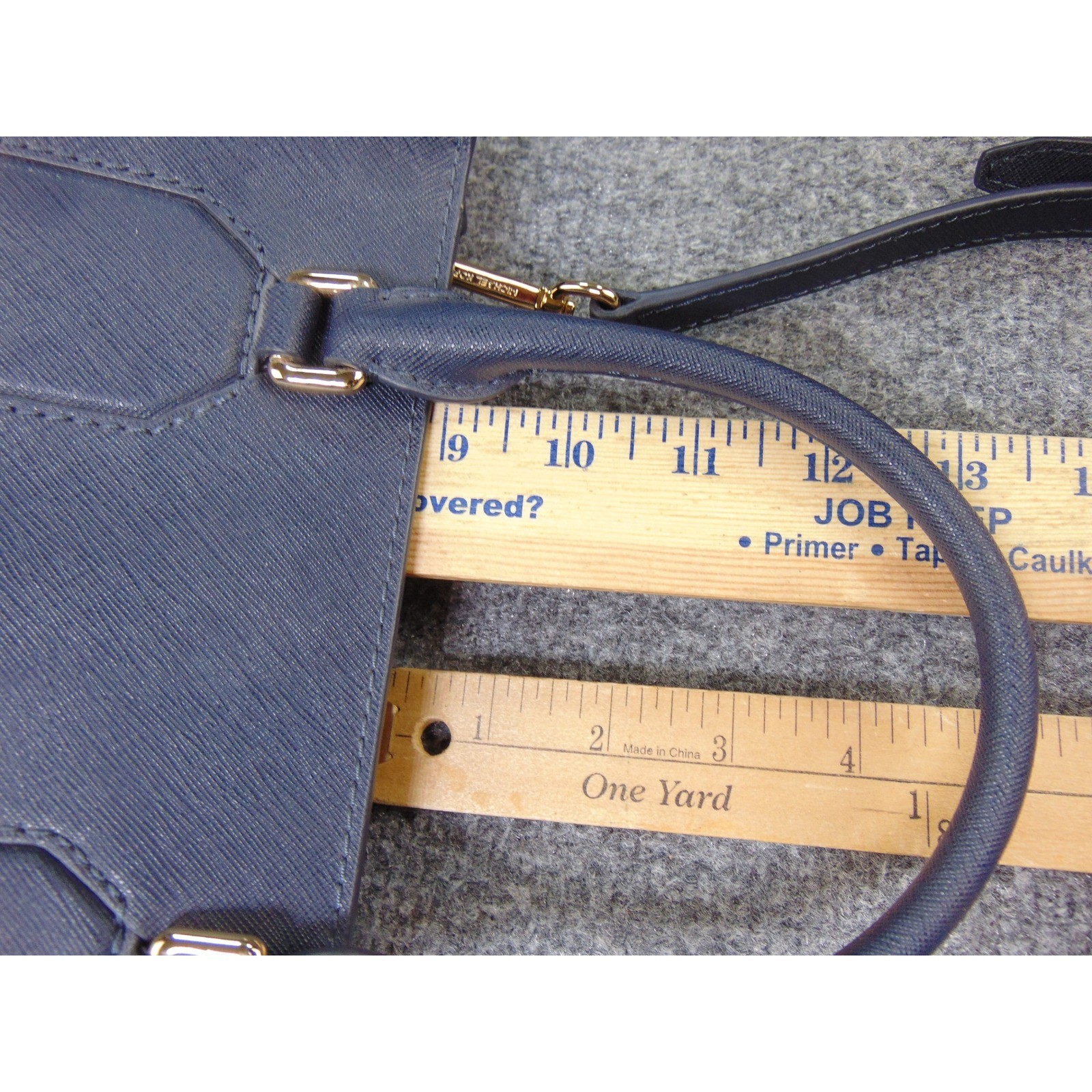 Michael Kors Savannah Satchel Navy Blue Saffiano Leather Crossbody 38F7GEYS2L