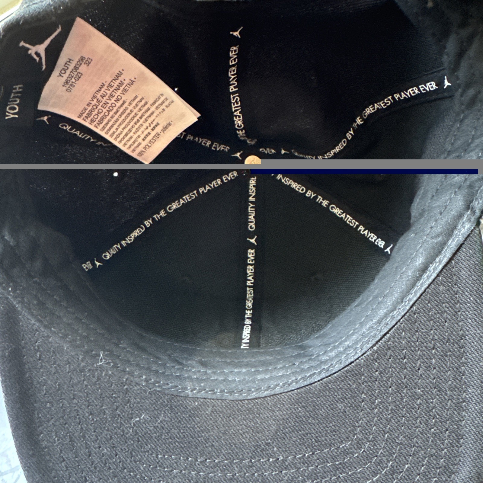 Jordan Pro Cap Kids (8-20) Black Snapback Adjustable Jumpman Hat