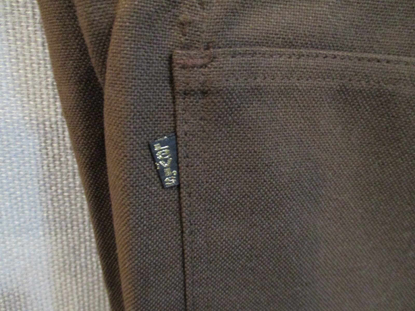 VTG Levis 546 Boot Cut Pants Size 48 X 32 NWOT Poly Cotton Dark Brown