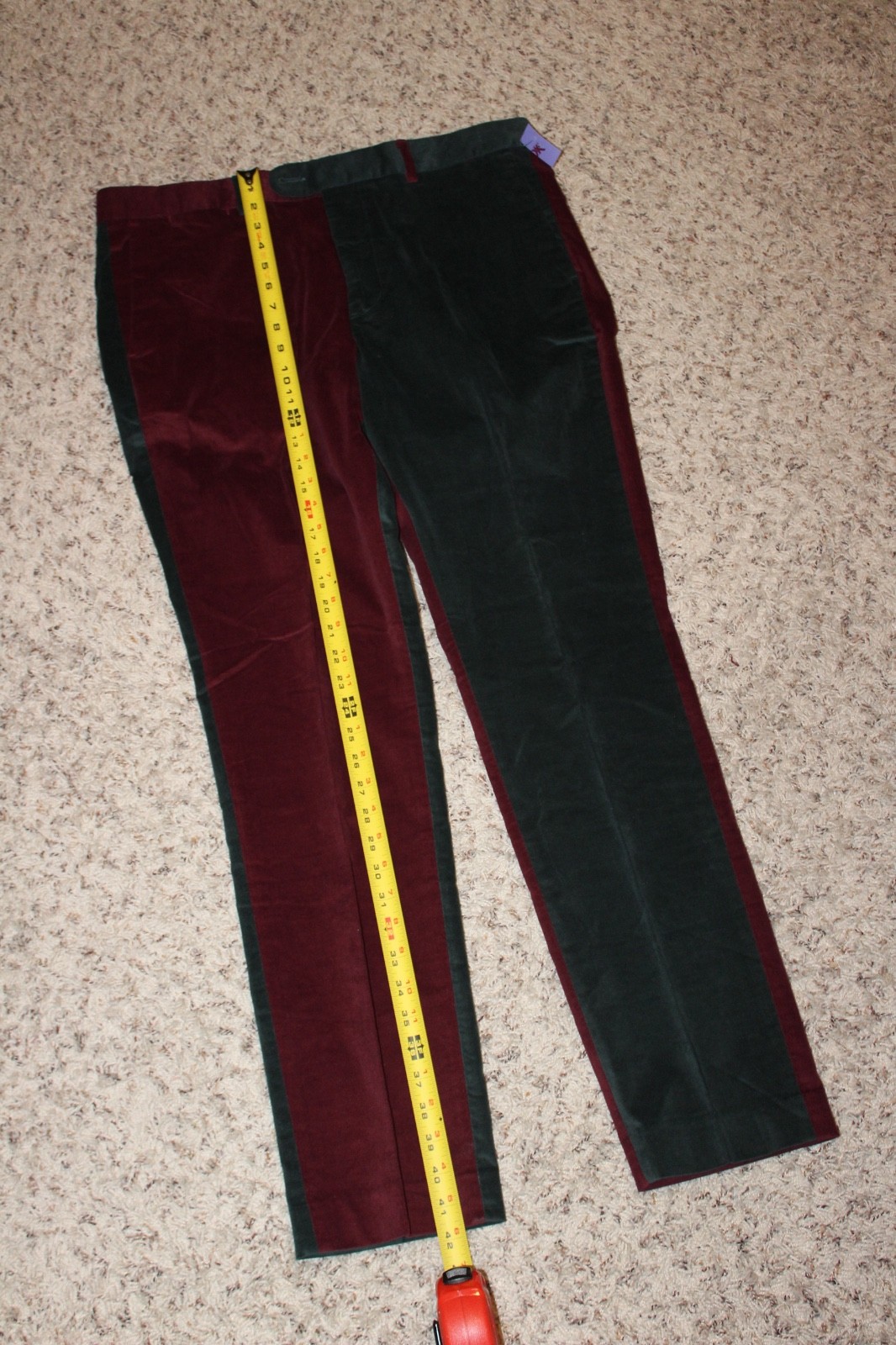 Bonobos Pants Mens 35X32 ColorBlock Two Tone Straight Chinos Cotton Felt-Like