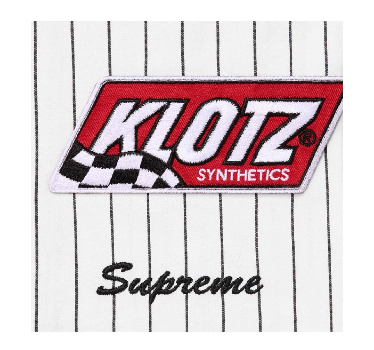 Supreme x Vanson Leathers Work Shirt White Stripe Button Up – Size Medium – NEW
